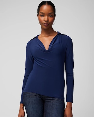Halter Neck Long Sleeve Top - Black - KŌA